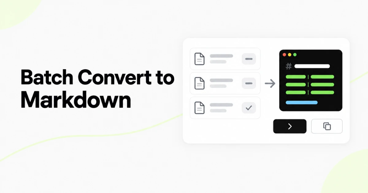 Batch Convert to Markdown: Files & URLs | markitdown.ai