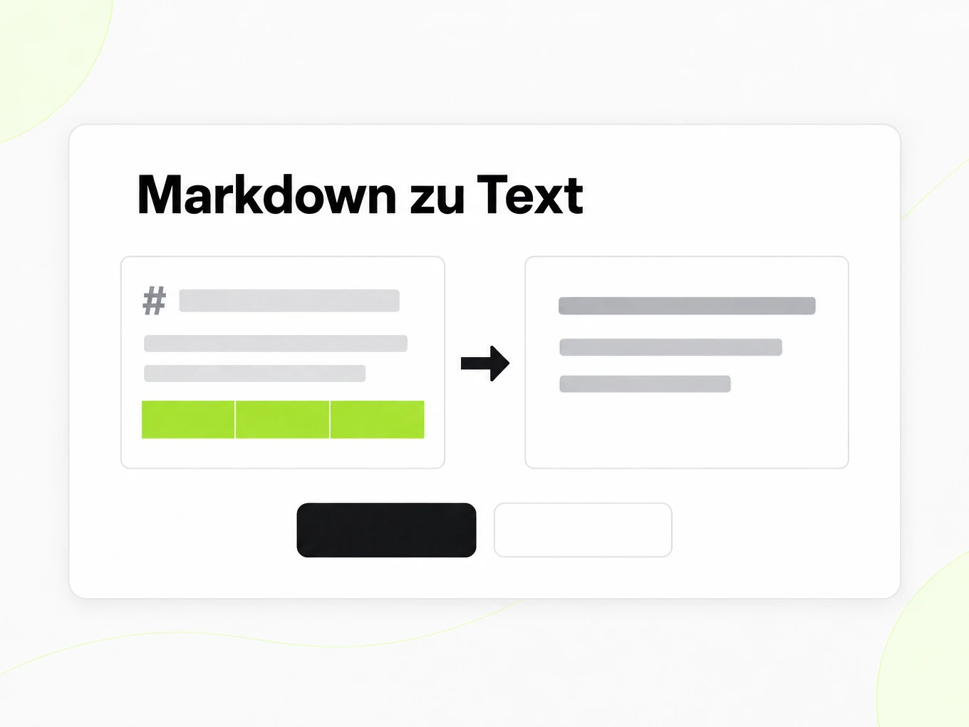 Markdown zu Text: Markdown-Editor wird links zu einer Klartextseite