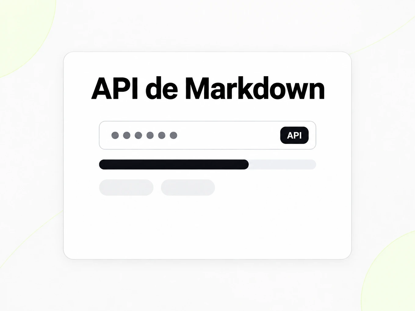 API de Markdown con una clave de API, un medidor de uso y límites de uso