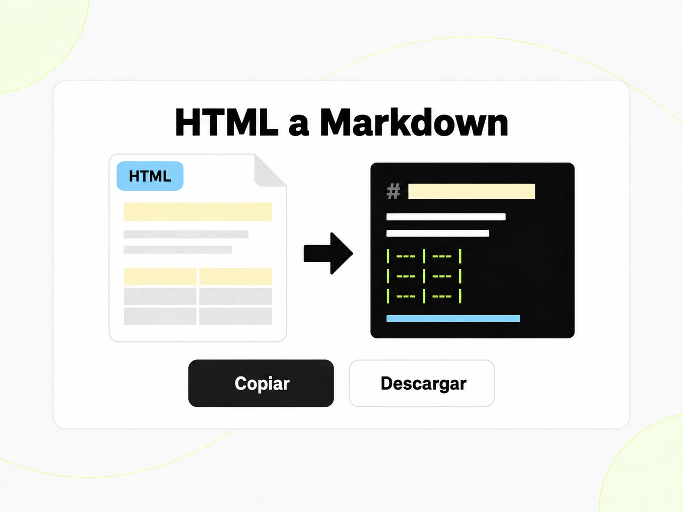 HTML a Markdown convirtiendo una página HTML en Markdown