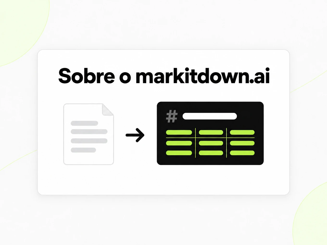 Sobre o markitdown.ai: página de documento vira uma janela Markdown