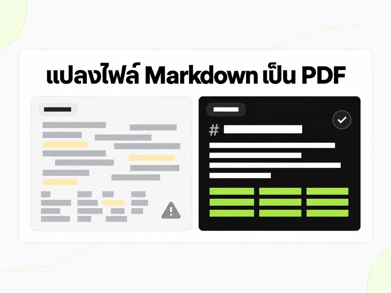 แปลงไฟล์ Markdown เป็น PDF: ข้อความที่คัดลอกมาแล้วผิดเพี้ยนเทียบกับโครงสร้าง Markdown ที่เรียบร้อย