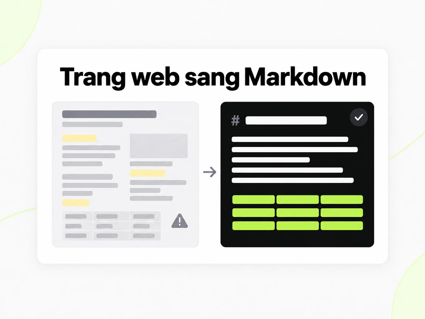 Trang web sang Markdown: văn bản sao chép lộn xộn bên cạnh cấu trúc Markdown gọn gàng