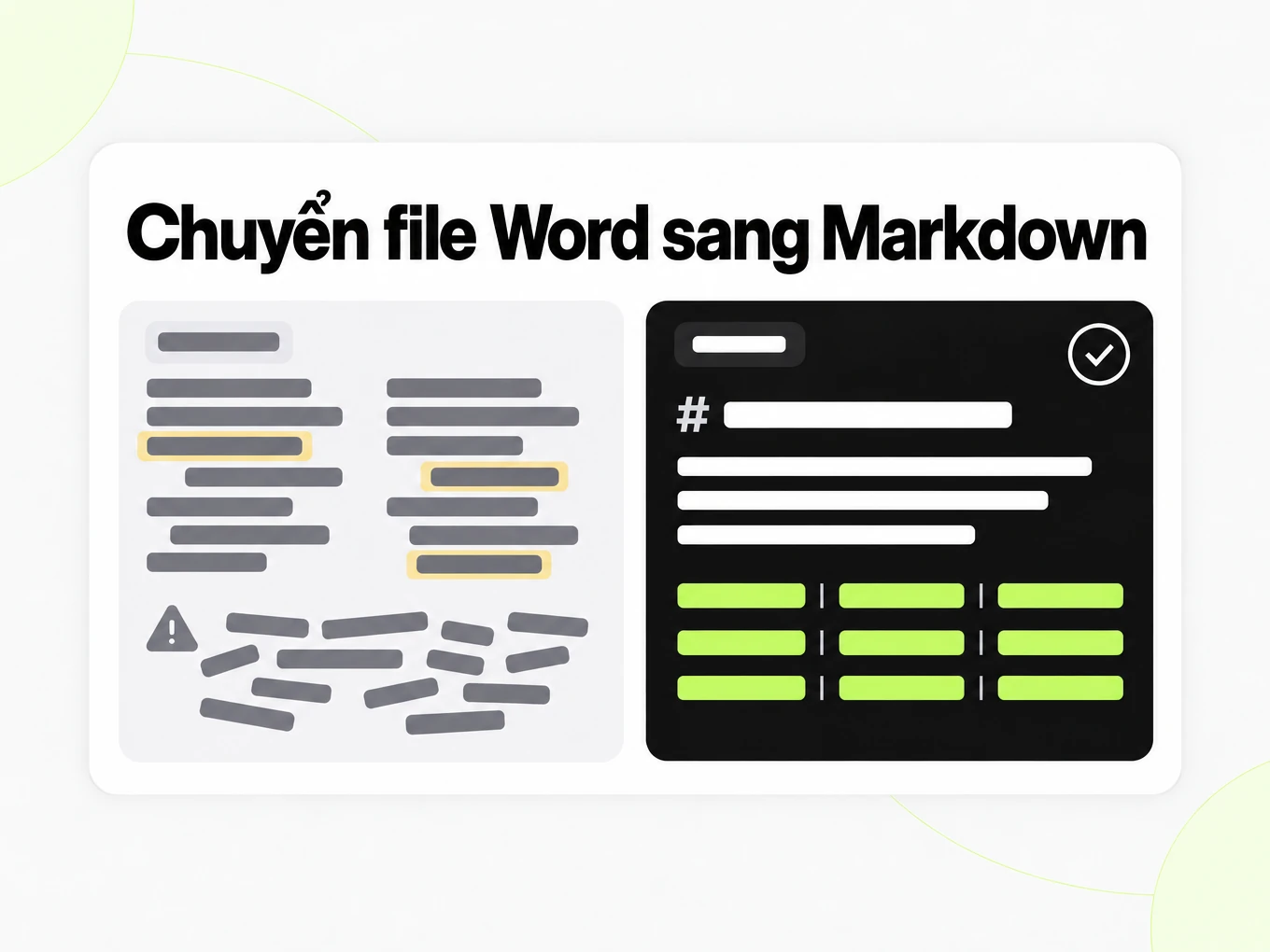 Chuyển file Word sang Markdown: văn bản sao chép lộn xộn bên cạnh cấu trúc Markdown gọn gàng