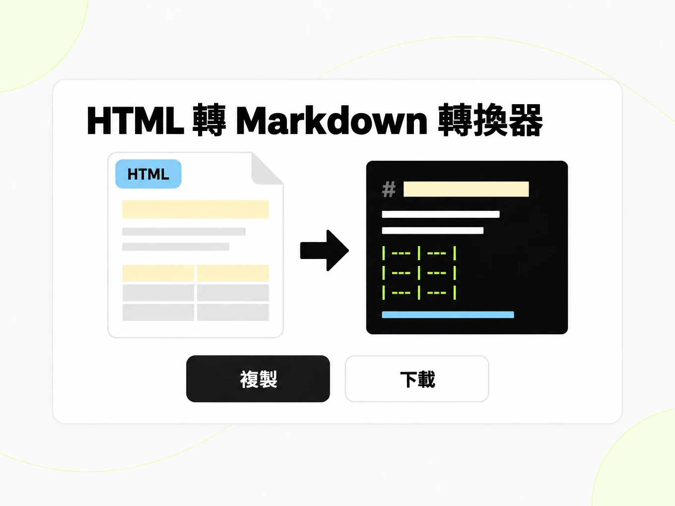 HTML 轉 Markdown 轉換器：把 HTML 頁面轉成 Markdown 視窗